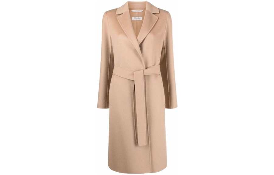 'S MAX MARA 'S MAX MARA Coats Women's Camel Lapel Moderate