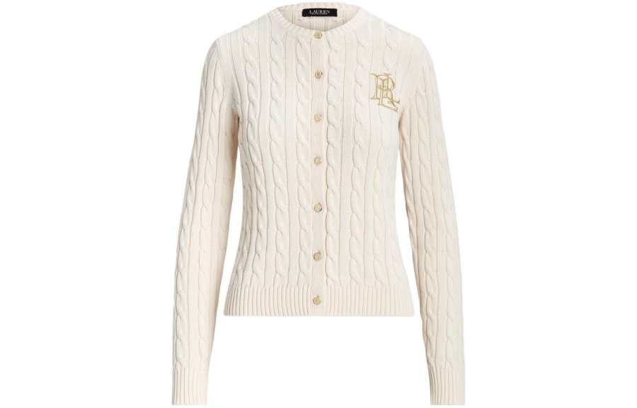 Lauren Ralph Lauren logo-embroidery cardigan