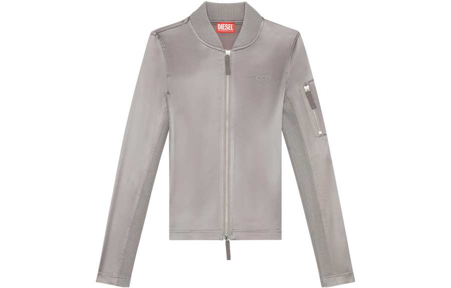 DIESEL DIESEL Shiny Stretch Satin Track Jacket