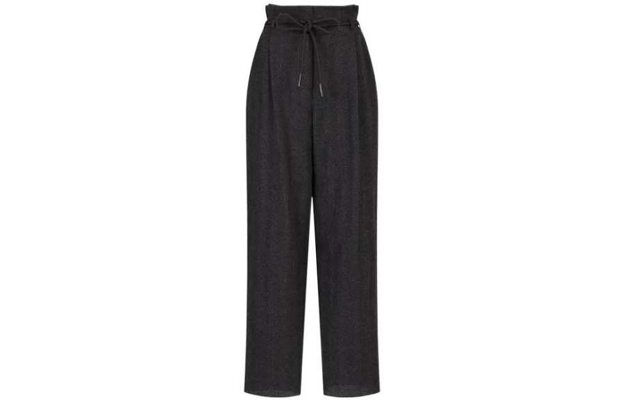 EMPORIO ARMANI Casual Pants Women's Dark Gray Moderate Wide Leg Pants