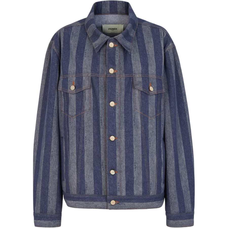 FENDI FENDI Striped Button-Up Jacket