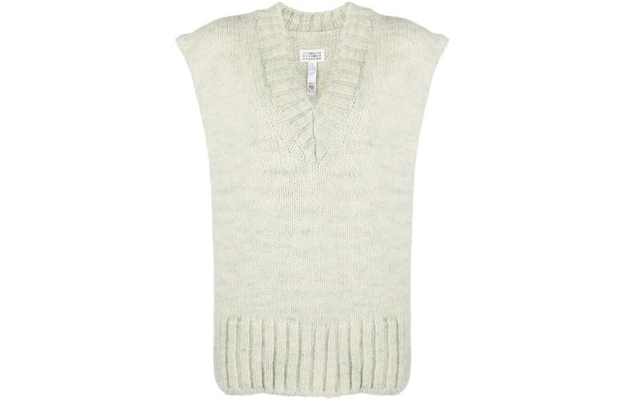 MM6 Maison Margiela Maison Margiela V Neck Knitted Tank Top