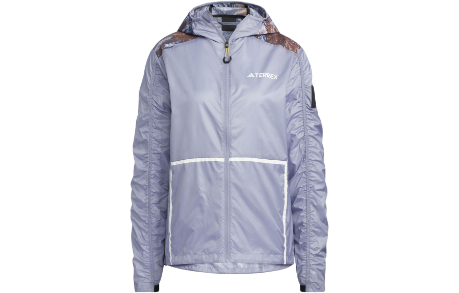 Adidas Adidas National Geographic Co Branded Section Sun Protection Clothing Women's Silver Gray Violet Hooded Moderate Straight Fit