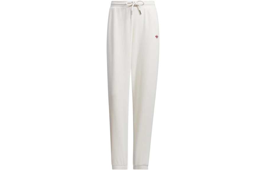 Adidas Originals Knitted Sweatpants Women's White Moderate Skinny Pants