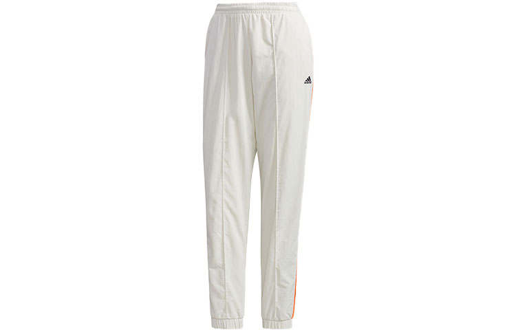 Adidas Adidas Knitted Sweatpants Women's White Moderate Straight Fit Pants