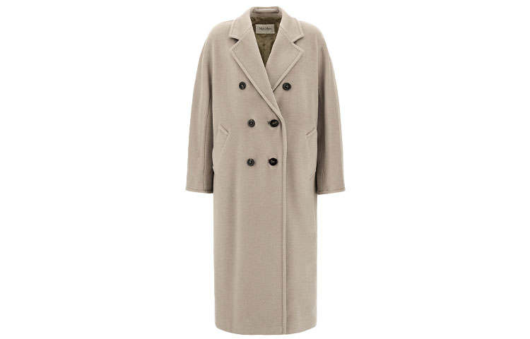 MaxMara 101801 Series Velvet Jackets Women's Beige Lapel Moderate