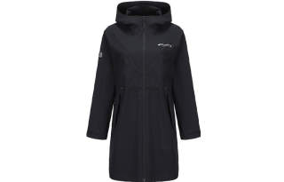 Discovery Expedition Trench Coats Women's Black Hooded Moderate