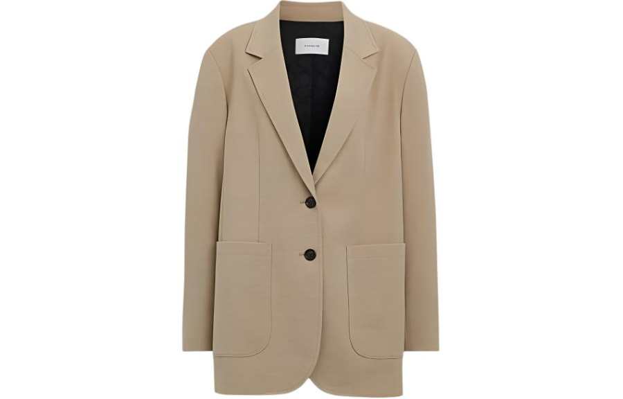 COACH SS24 Business Suit Coat Women's Green Tea Brown
