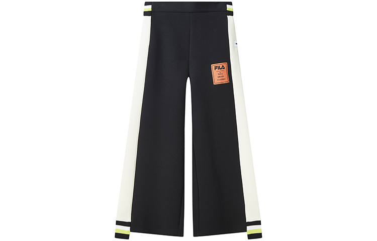 FILA X Mihara Yasuhiro MIHARA YASUHIRO Collaboration Collection Knitted Sweatpants Women's Jet Black Moderate Wide Leg Pants