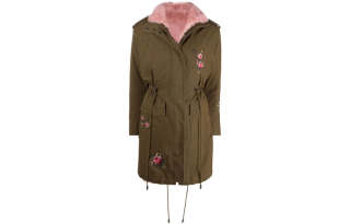 RED VALENTINO REDValentino Sweet Roses Embroidered Pea Coat