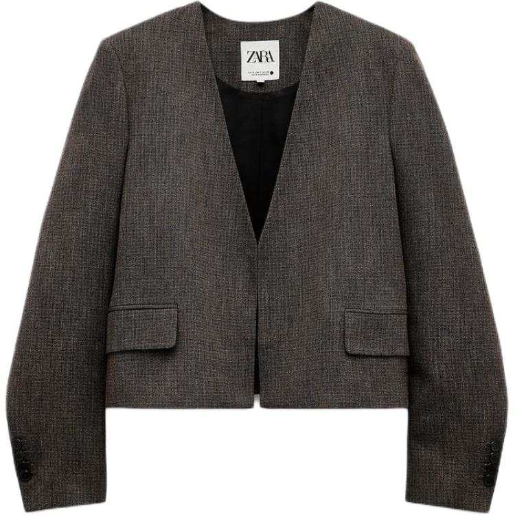 ZARA ZW Business Suit Women's Zebra Print Brown
