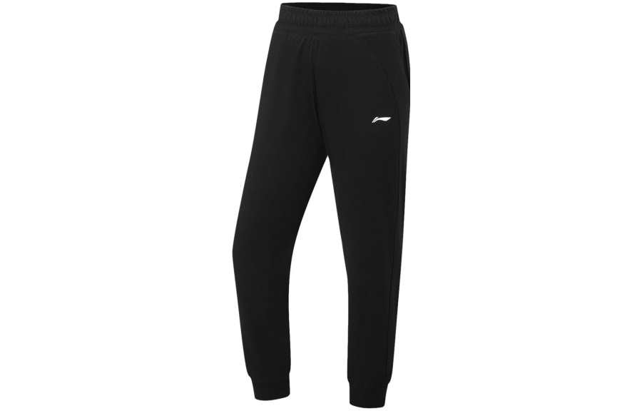 Li-Ning Li Ning Fitness Series Knitted Sweatpants Women's Black Moderate Cuffed Pants
