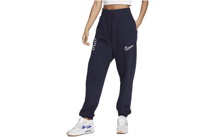 Nike Nike Knitted Sweatpants Women's Navy Blue Moderate Cuffed Pants