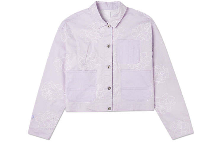 Converse IWD Cropped Coats Women's Purple Lapel Moderate