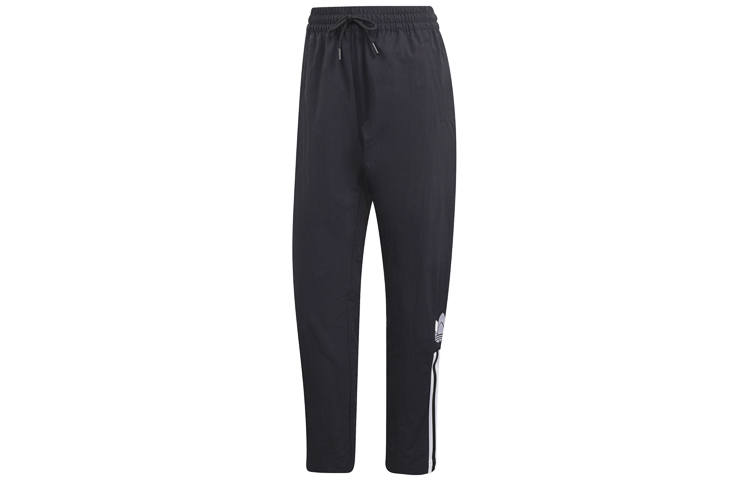 Adidas Originals Knitted Sweatpants Women's Black/White Moderate Straight Fit Pants