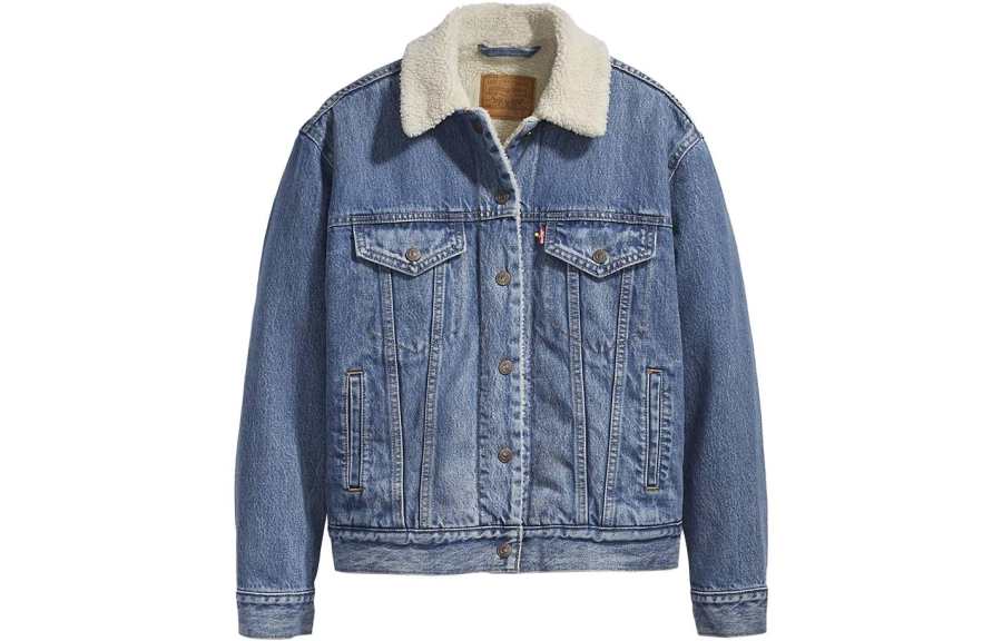 Levis Levis Sherpa Denim Jacket Women's Light Blue