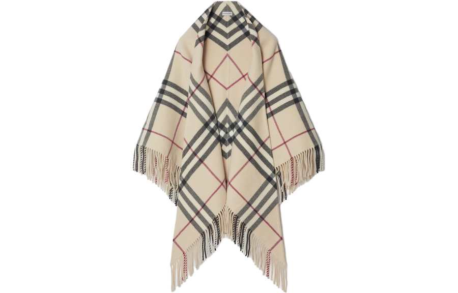 Burberry Vintage-check wool cape
