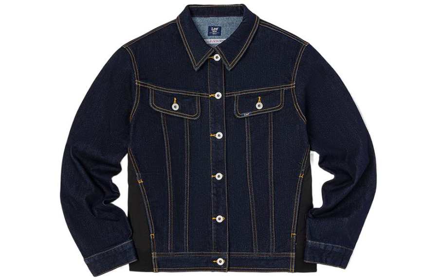 Lee Lee Denim Jackets Women's Washed Lapel Thin Straight Fit