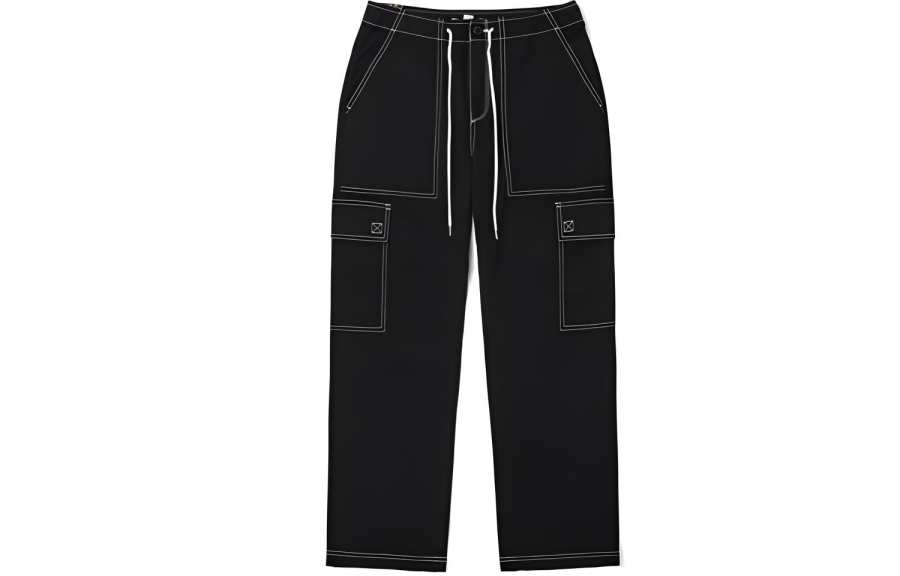 Vans Cargo Pants Women's Black Moderate Straight Fit Pants