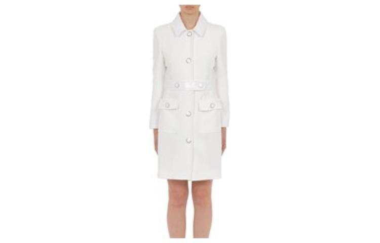 MOSCHINO Coats Women's White Moderate Straight Fit