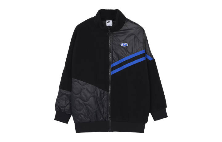 Nike Nike Velvet Jackets Women's Black Stand Collar Thickened And Fleece Lined