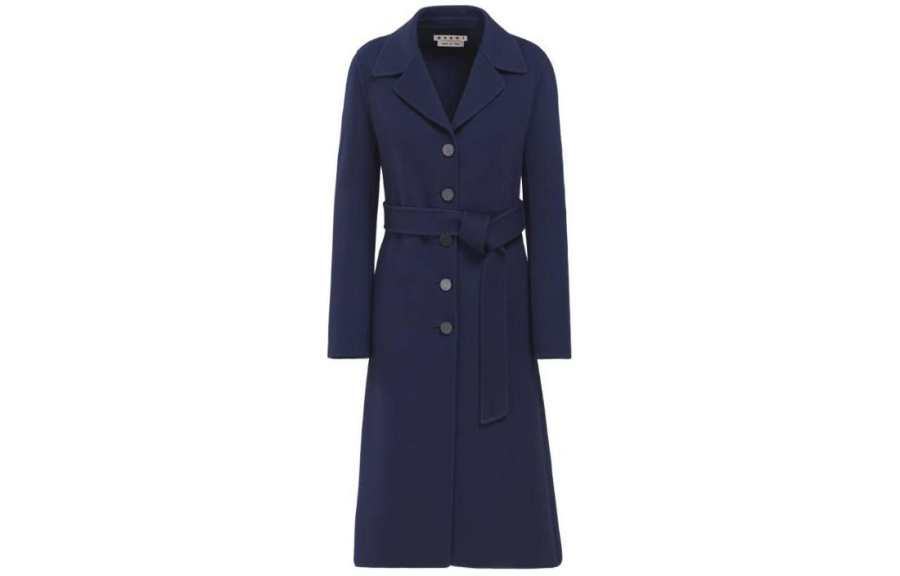 MARNI Coats Women's Blue Lapel Moderate