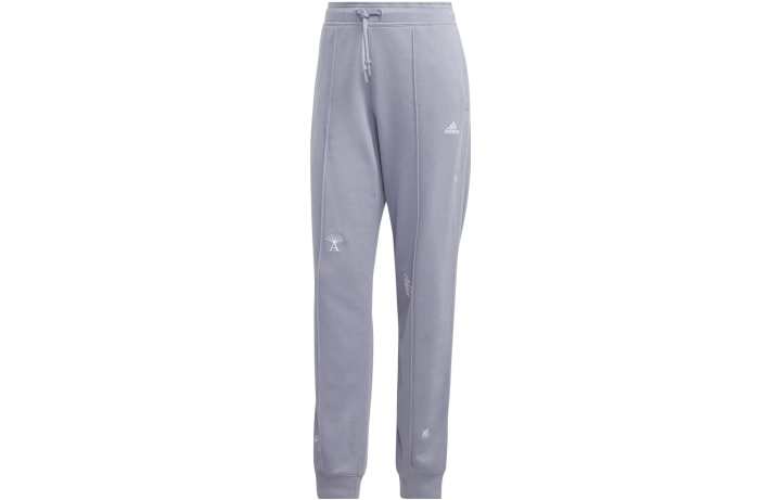 Adidas Adidas Knitted Sweatpants Women's Silver Gray Violet Moderate Cuffed Pants