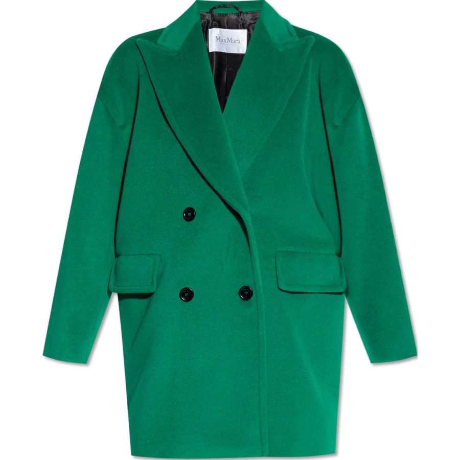 MaxMara Coats Women's Green Lapel Moderate