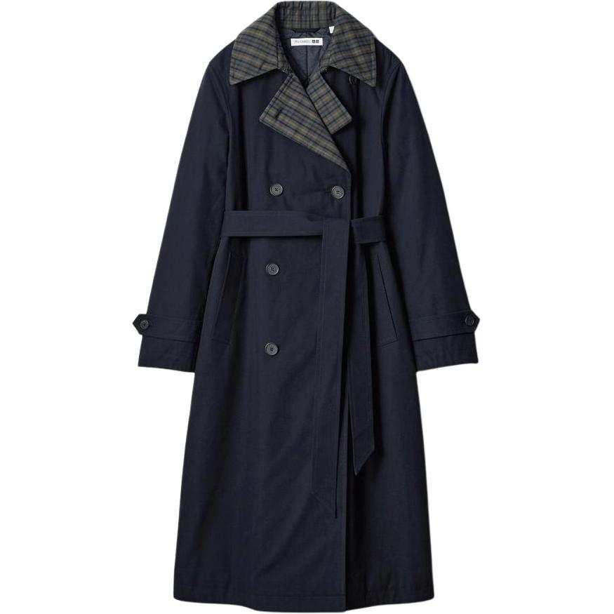 UNIQLO X JW Anderson JWANDERSON Coats Women's Navy Blue Lapel Moderate