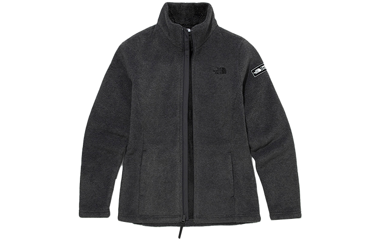 THE NORTH FACE Velvet Jackets Women's Gray Stand Collar Moderate