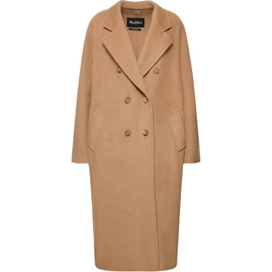 MaxMara MaxMara Coats Women's Camel Lapel Moderate Straight Fit