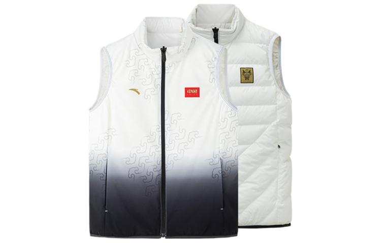 ANTA Variety Training Collection Down Vests Women's White Stand Collar Moderate Reversible