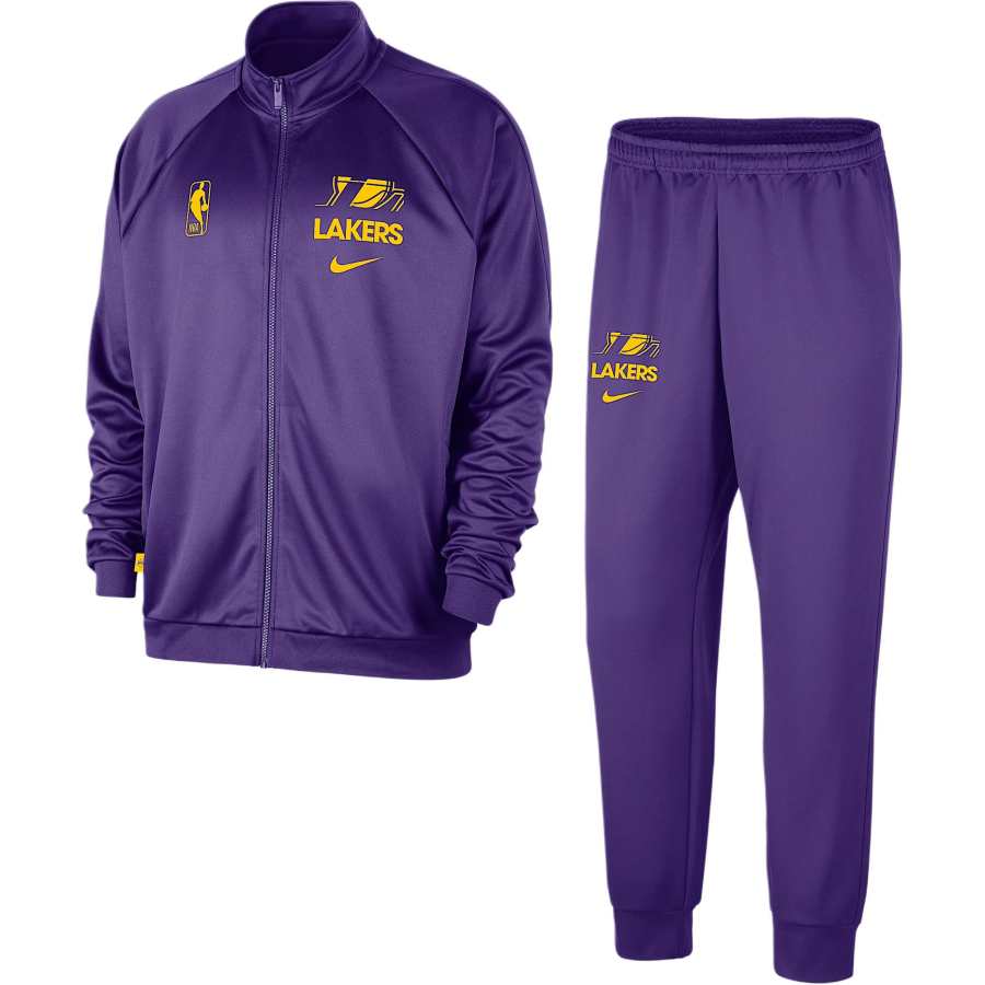 Nike Nike x NBA Los Angeles Lakers Courtside Club Casual Sportswear Unisex Set Wild Purple/Yellow
