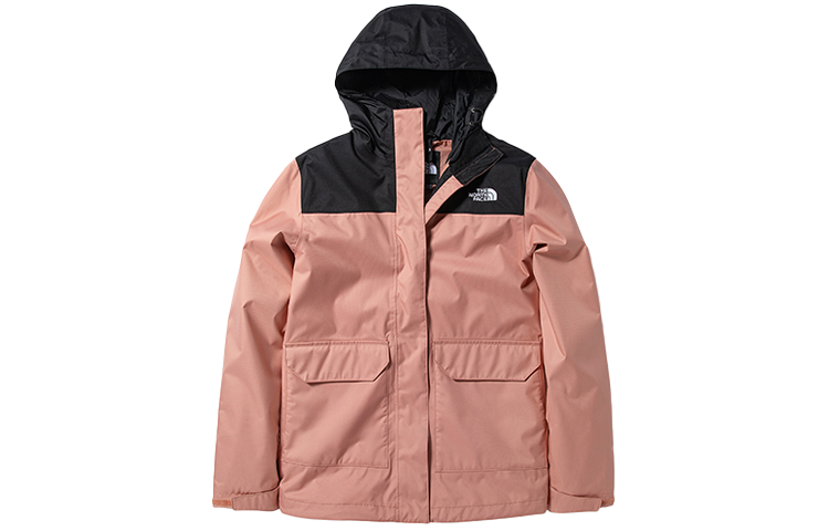 THE NORTH FACE Outdoor Hiking Waterproof, Windproof, And Breathable Windbreaker Jacket Women's Pink