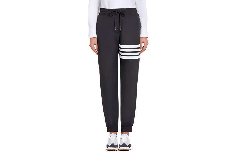 THOM BROWNE THOM BROWNE· Knitted Sweatpants Women's Charcoal Gray