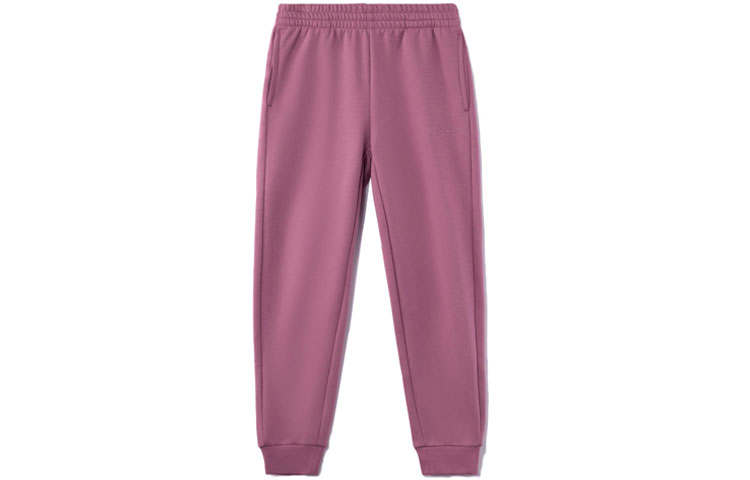 Li-Ning Li Ning Sports Trendy Collection Floral Logo Print Fleece Lined Thermal Sweatpants Women's Pink