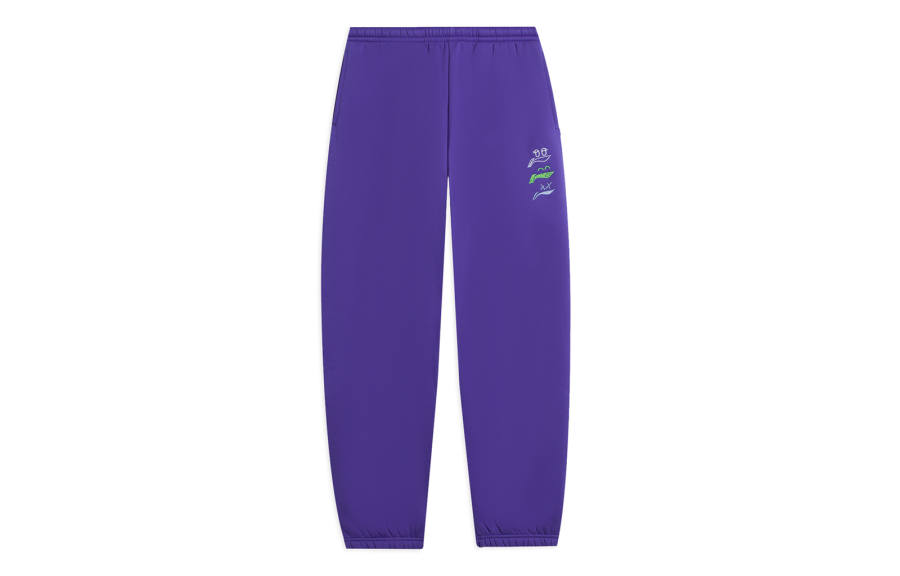 Li-Ning Li Ning Sports Life Collection Fleece Lined Thermal Elastic Waistband Casual Knitted Sweatpants Women's Free Purple