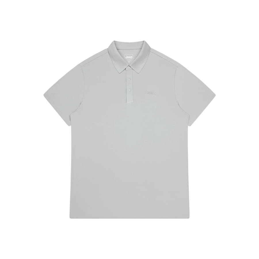 Jeep Polo Shirts Unisex Light Gray Polo Collar Thin Straight Fit