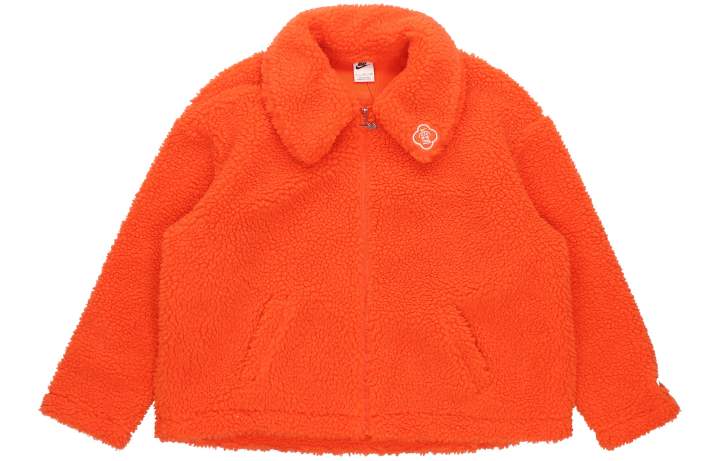 Nike Nike CNY Collection Velvet Jackets Women's Orange Lapel Moderate