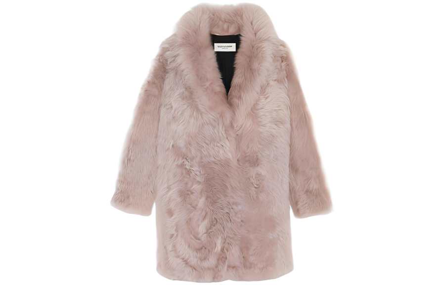 SAINT LAURENT SAINT LAURENT Shearling Long-Sleeved Coat