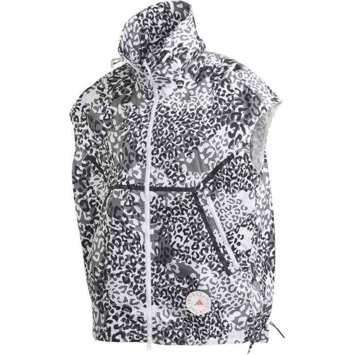 Adidas Adidas Vests Women's Black White Leopard Print Lapel Moderate Other