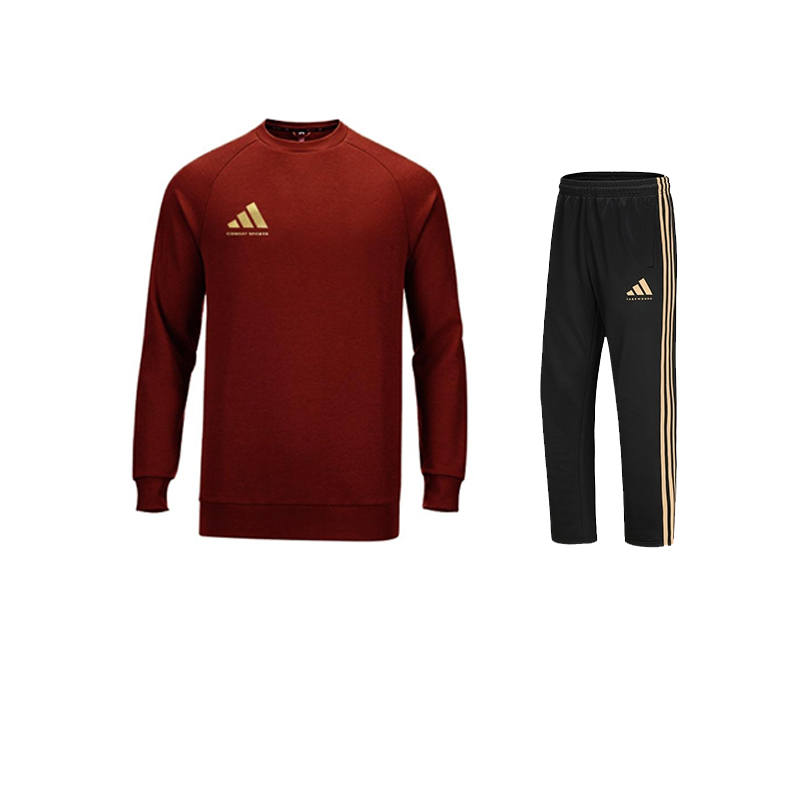 Adidas Adidas Casual Sportswear Unisex Set Red Gold+Black Gold