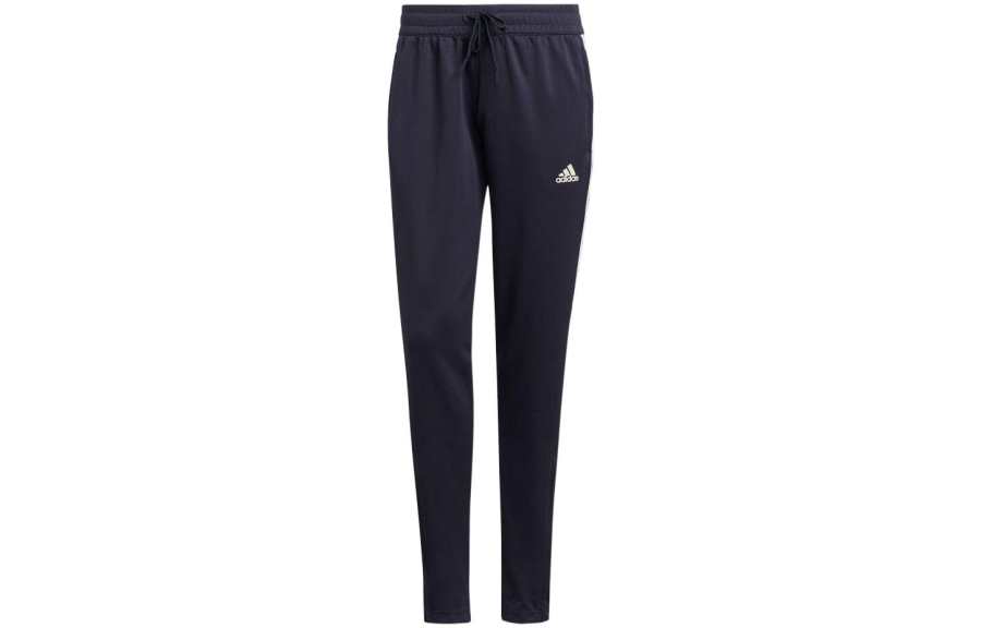 Adidas Adidas Knitted Sweatpants Women's Dark Blue Moderate Straight Fit Pants