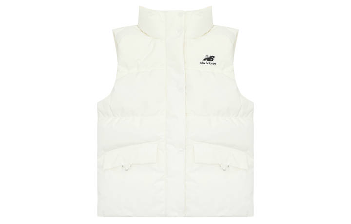 New Balance New Balance Down Vests Women's White Stand Collar Thickened Other