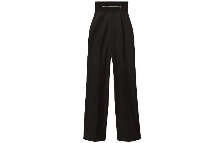 Alexander Wang Casual Pants Women's Black Moderate Wide Leg Pants