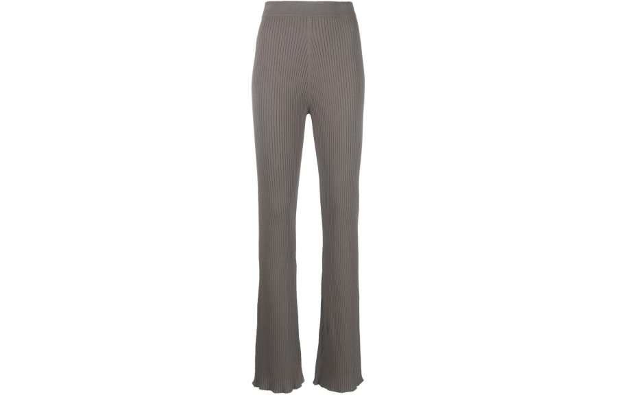 Nanushka ribbed-knit flared trousers