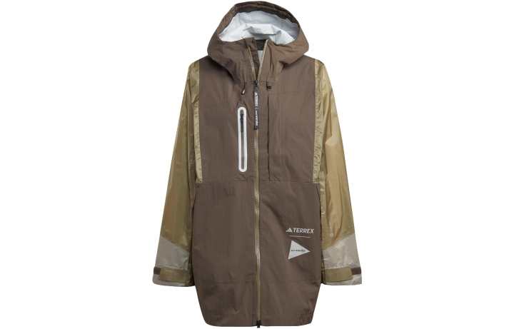 Adidas Adidas TERREX X And Wander Waterproof And Windproof Windbreaker Jacket Women's Dark Olive Green