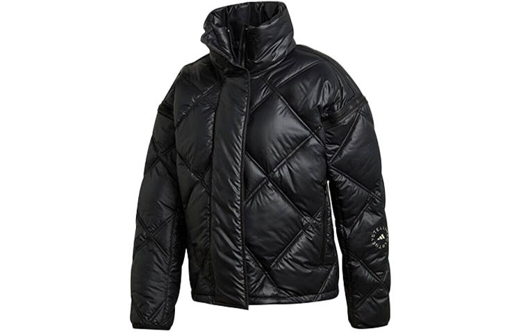 Adidas Adidas X Stella McCartney Puffer Jackets Women's Black Turtleneck Thickened Puffer Jacket