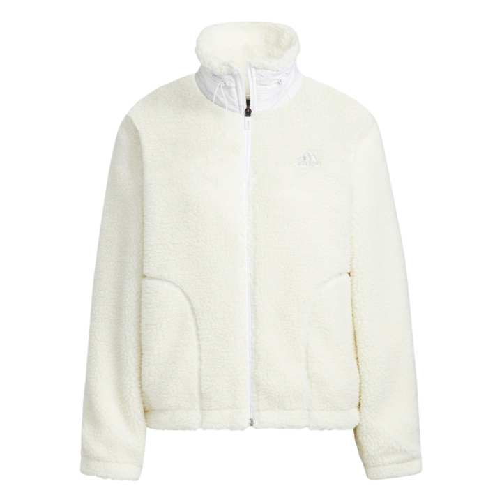 Adidas Adidas Velvet Jackets Women's Ecru Stand Collar Moderate