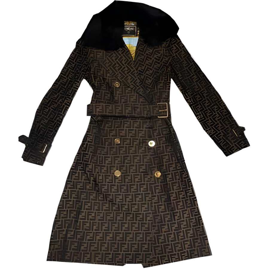 VERSACE VERSACE Coats Women's Brown Moderate